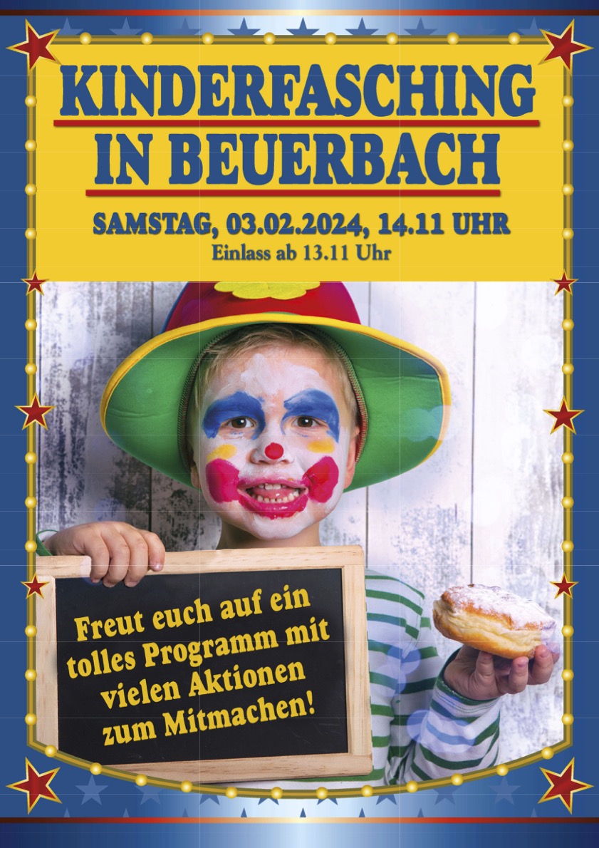 Kinderfasching in Beuerbach am 03.02.2024